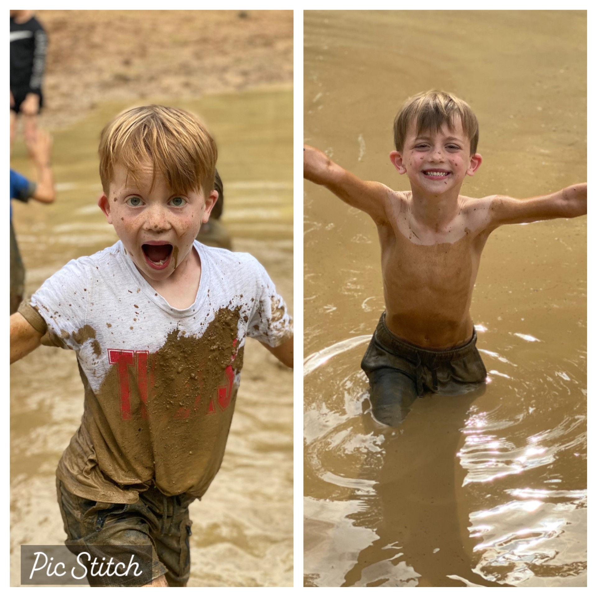 Levi and Logan having fun